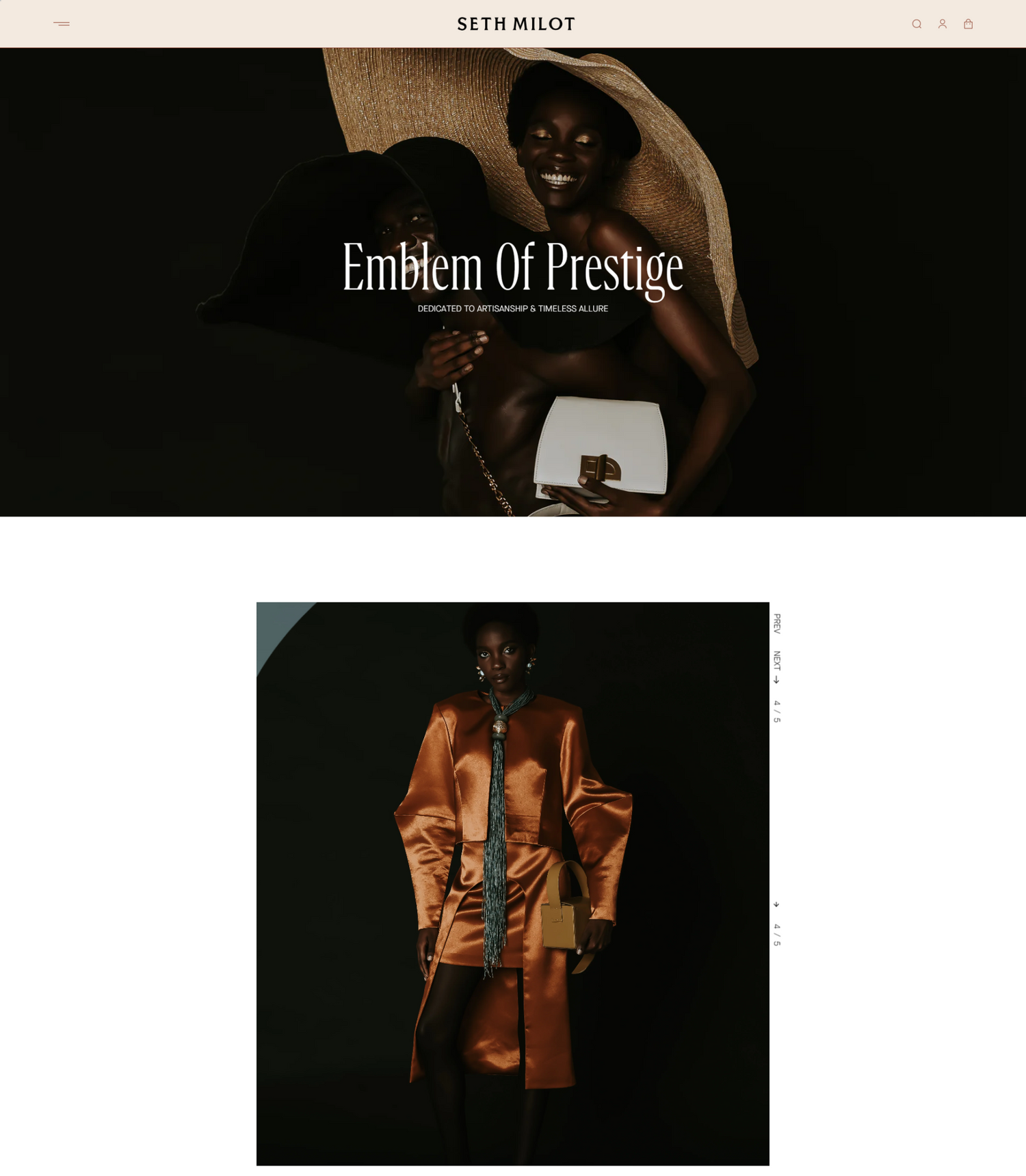 Seth Milot Shopify website