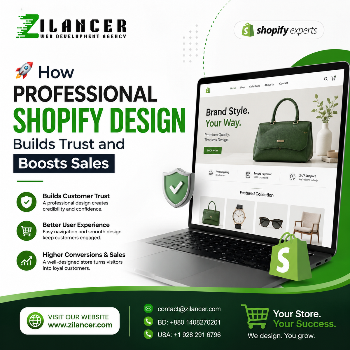How Professional Shopify Design Boosts Shopify Sales