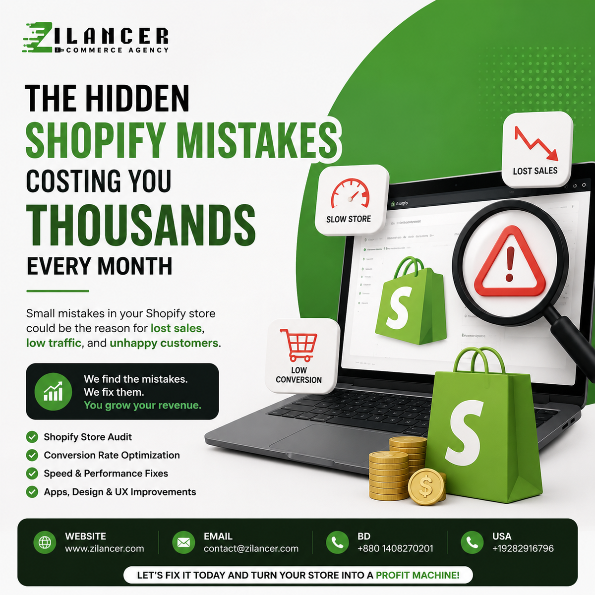 The Hidden Shopify Mistakes Costing You Thousands । Zilancer