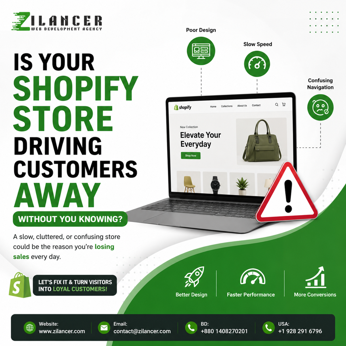 Is Your Shopify Store Driving Customers Away? Guide by Zilancer