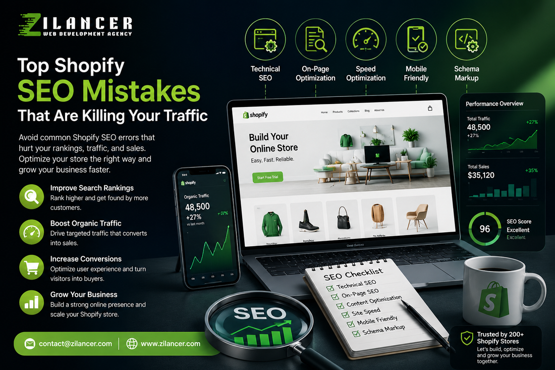 Top Shopify SEO Mistakes That Are Killing Your Traffic | Complete Shopify SEO Guide by Zilancer