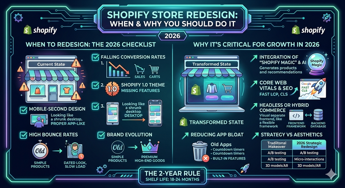 Shopify Store Redesign - When and Why You Should Do It