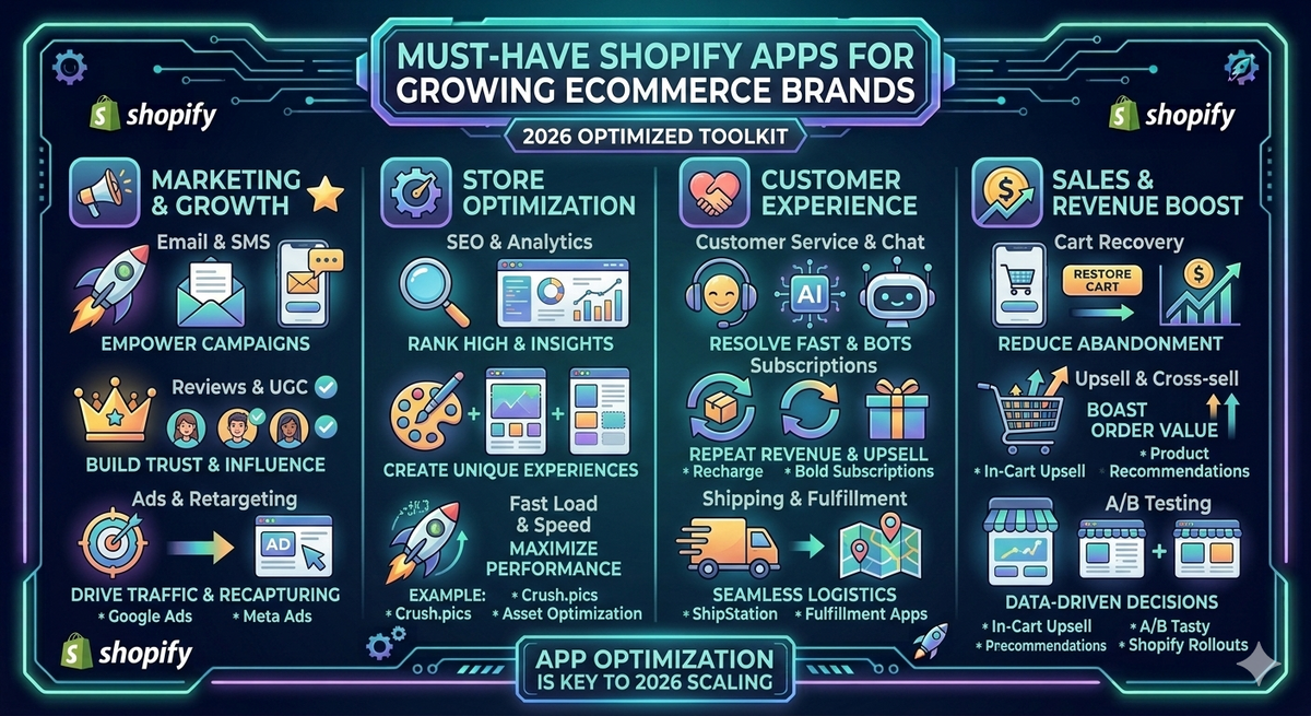 Must-Have Shopify Apps for Growing eCommerce Brands