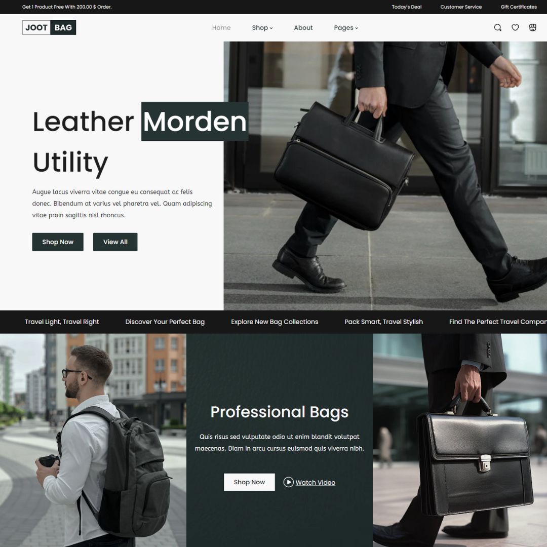 Leather bag shop