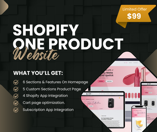Shopify One Product Store Setup – Professional E-Commerce Store